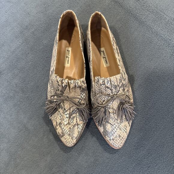 Paul Green 6 Snakeskin Iridescent Kiltie Tassel Flat Loafer Slip-On Python $369 - Picture 3 of 8